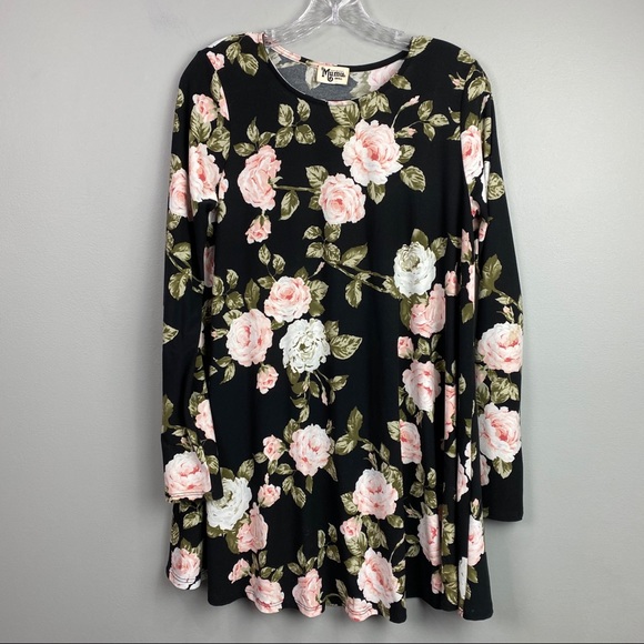 Show Me Your MuMu Floral Long Sleeve Mini Dress - Picture 1 of 5